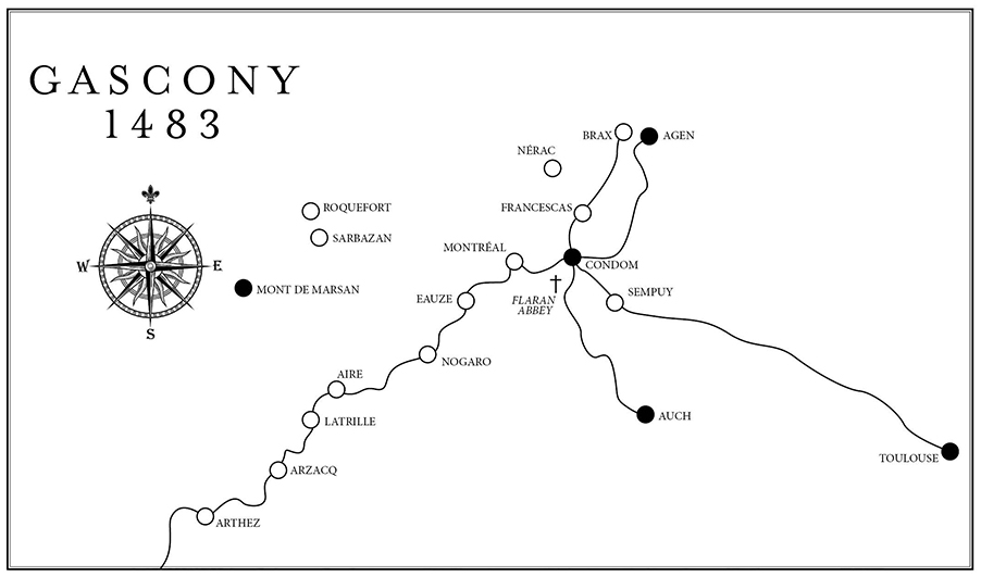 Map of Gascony 1483